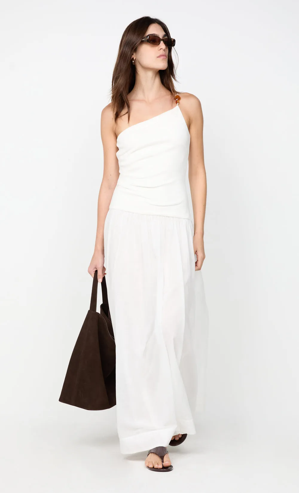 SABRINE ASYM MAXI DRESS - IVORY/WHITE sold by bec + bridge product image thumbnail 5