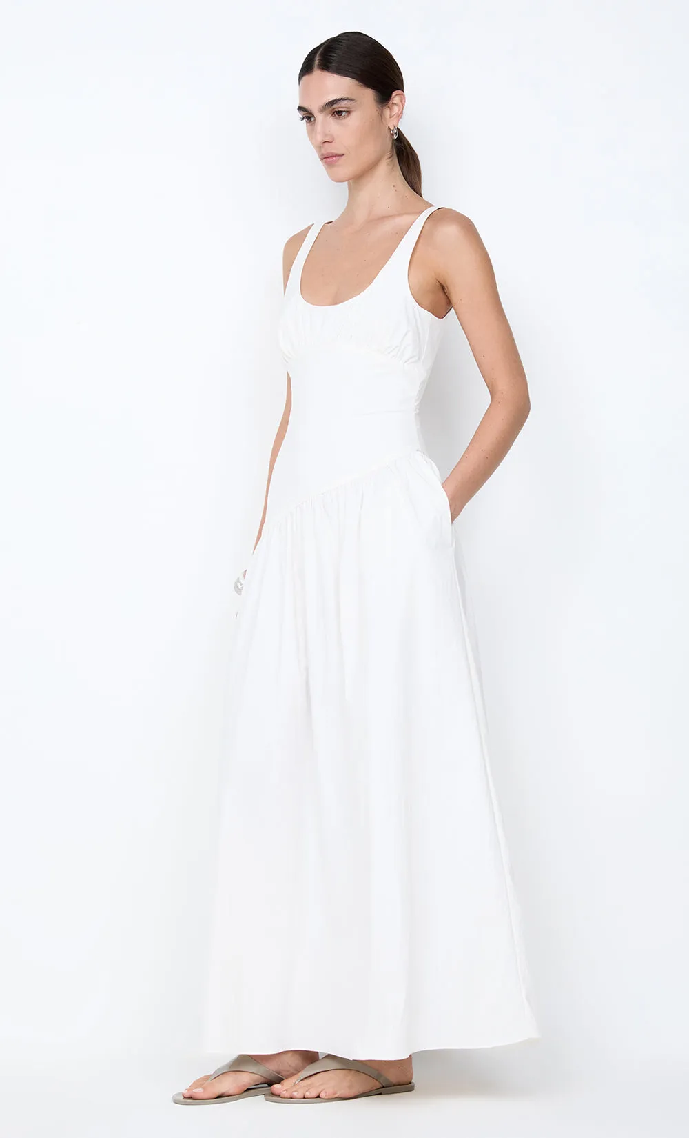 REID ASYM MAXI DRESS - IVORY sold by bec + bridge product image thumbnail 2