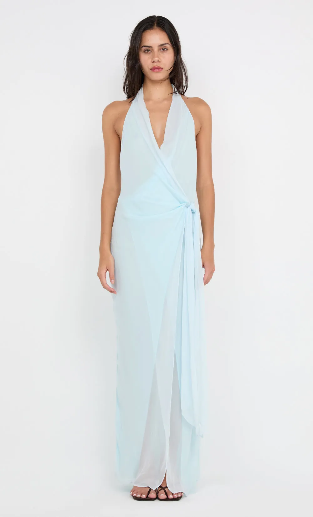 SONEVA WRAP DRESS - ARCTIC BLUE sold by bec + bridge