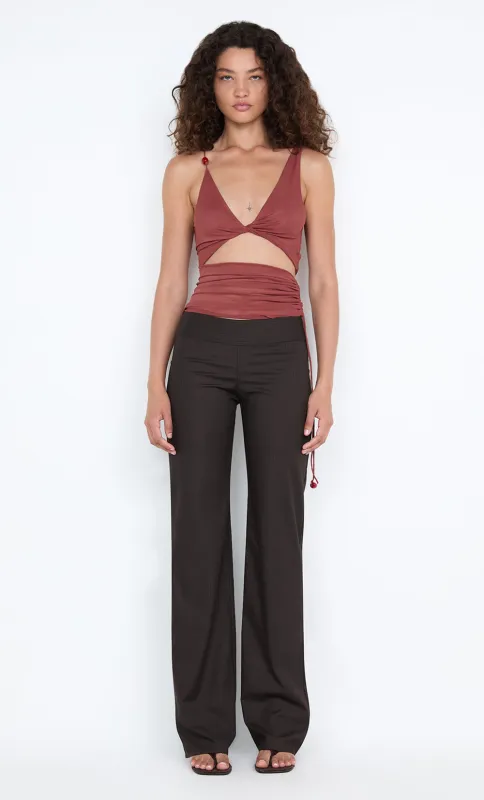 AYLA CUT OUT TOP - RUST sold by bec + bridge