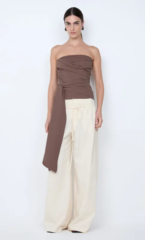 BELLE STRAPLESS TOP - MILK CHOCOLATE sold by bec + bridge