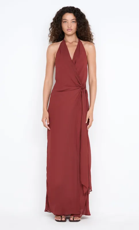 SONEVA WRAP DRESS - RUST sold by bec + bridge