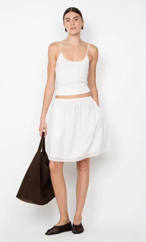 ARABELLE MIDI SKIRT - WHITE sold by bec + bridge