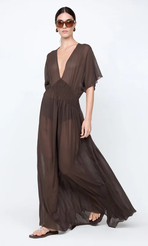 CASCADE MAXI DRESS - DARK CHOCOLATE sold by bec + bridge