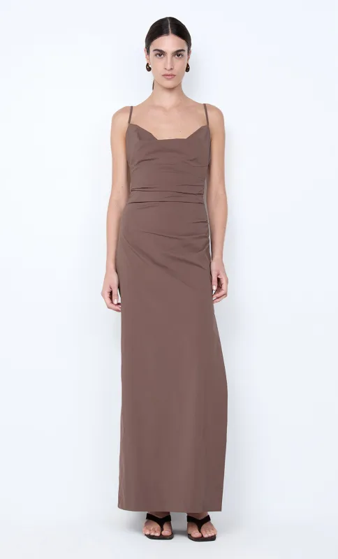 LYANA COWL NECK MAXI DRESS - MILK CHOCOLATE sold by bec + bridge