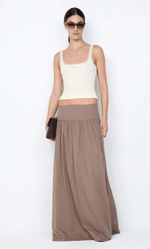 MARLOWE MAXI SKIRT - TAUPEE sold by bec + bridge