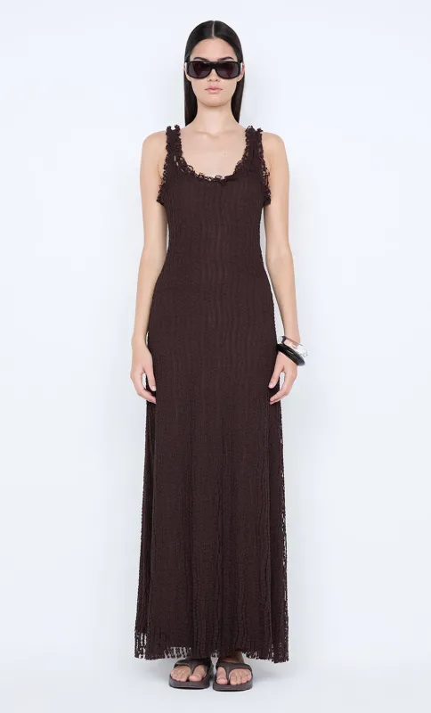 EMARETTA SCOOP MAXI DRESS - DARK CHOCOLATE sold by bec + bridge