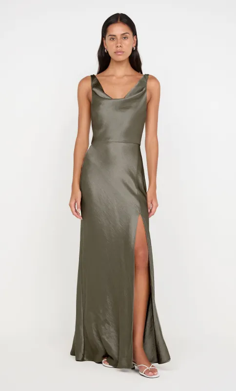 AUSTEN COWL NECK MAXI DRESS - DK WILLOW sold by bec + bridge