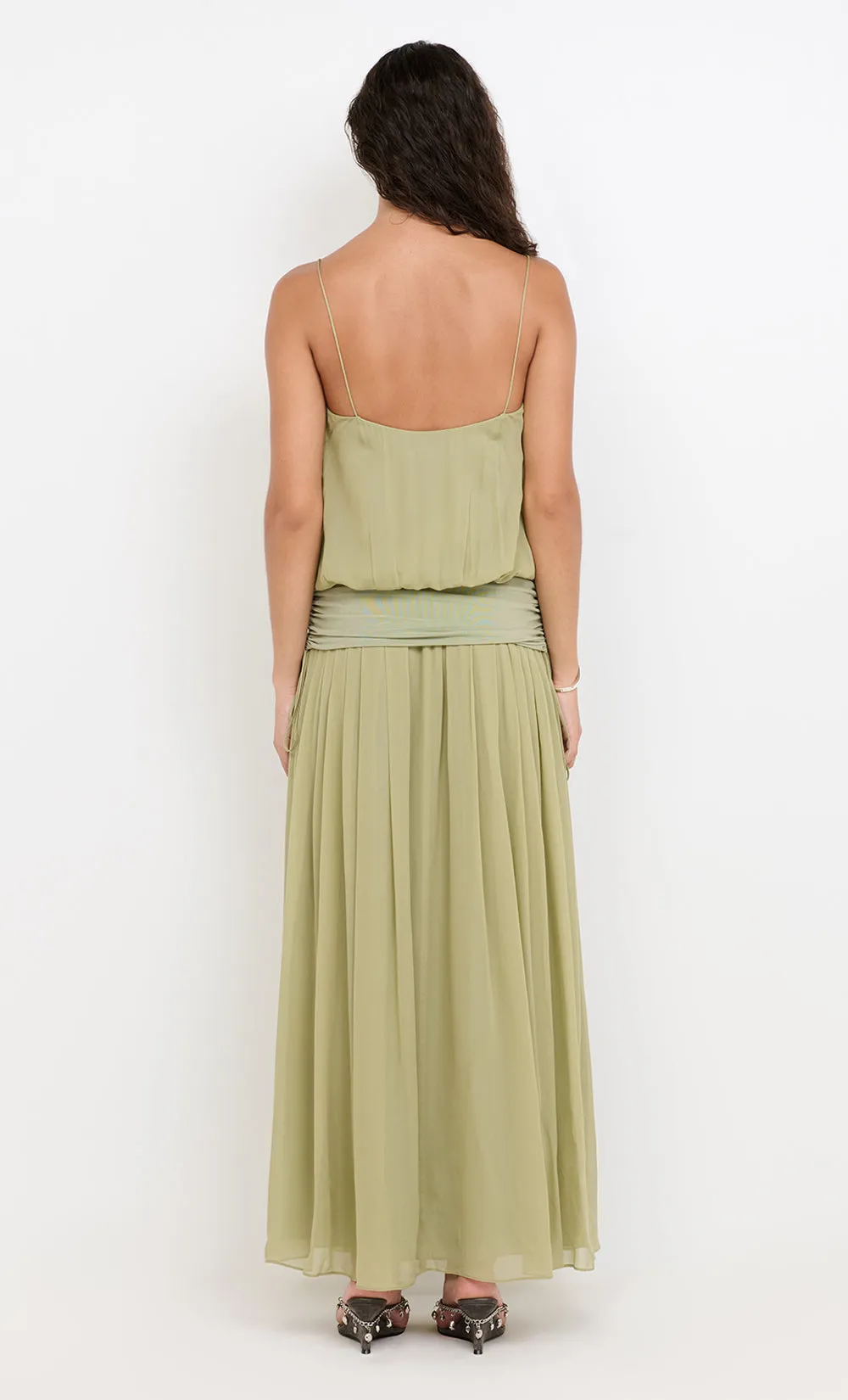 CAMILLE BLOUSON DRESS - PISTACHIO sold by bec + bridge product image thumbnail 4