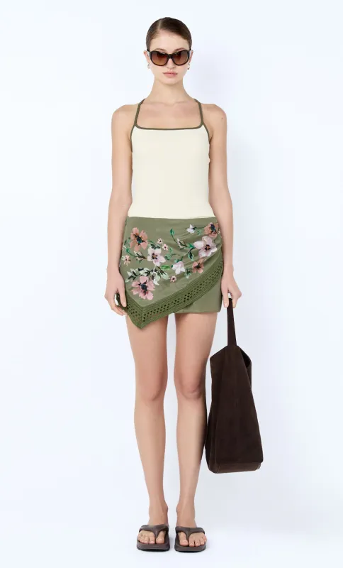 AYLA TANK - VANILLA/OLIVE sold by bec + bridge