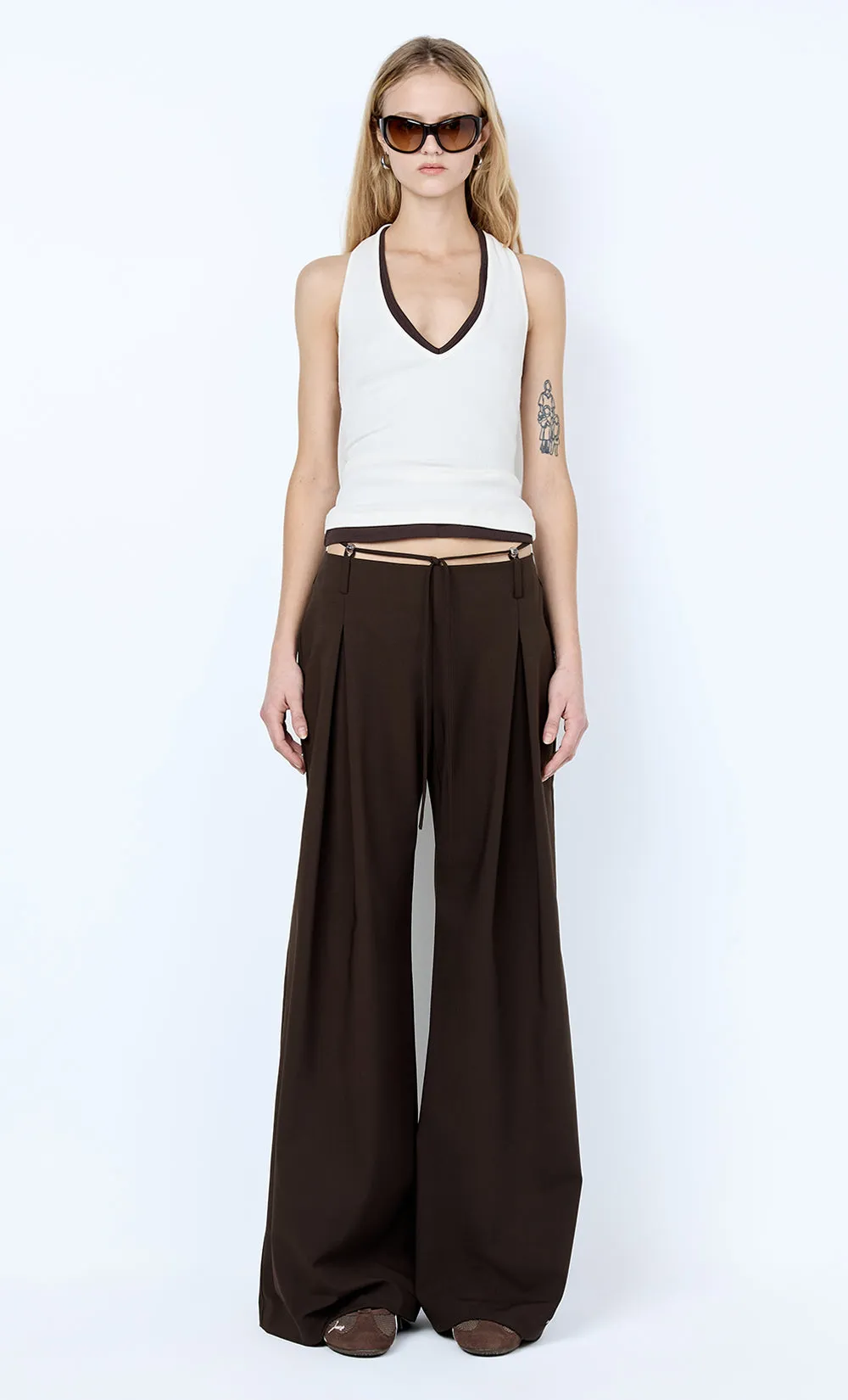 ALBI BEADED PANT - ESPRESSO sold by bec + bridge