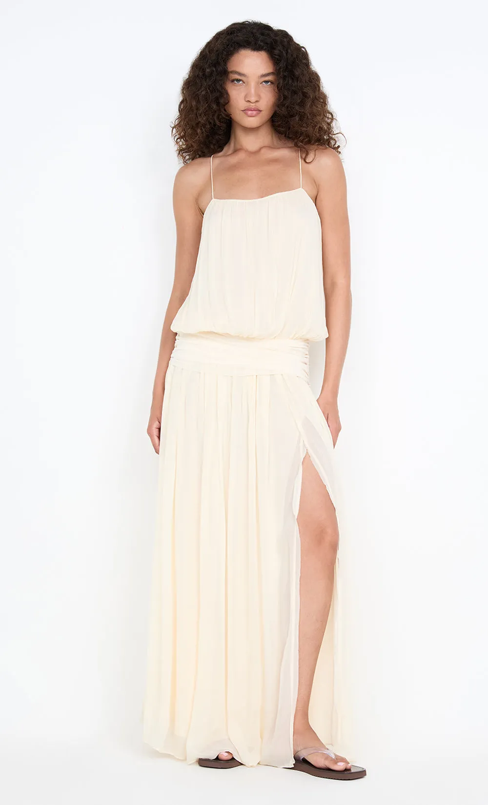 CAMILLE BLOUSON DRESS - BUTTERCREAM sold by bec + bridge product image thumbnail 2