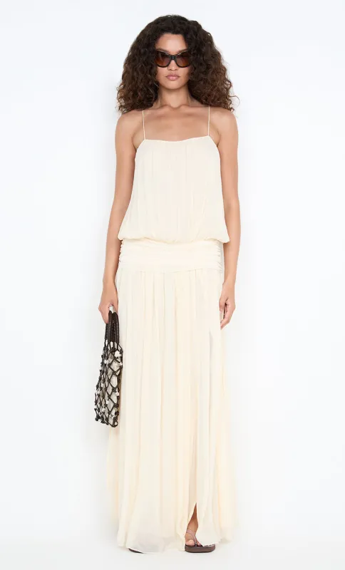 CAMILLE BLOUSON DRESS - BUTTERCREAM sold by bec + bridge