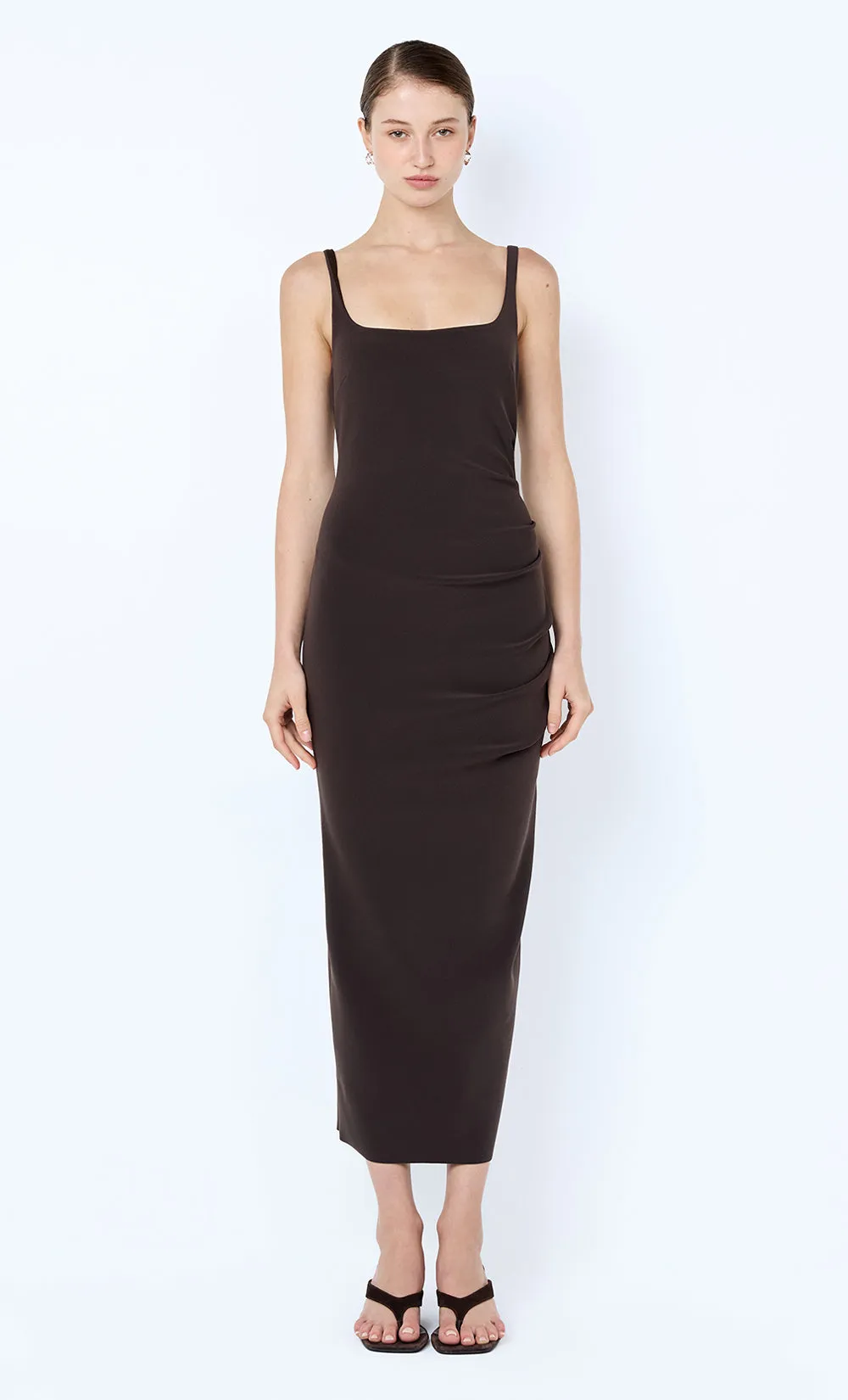 KARINA TUCK MIDI DRESS - ESPRESSO sold by bec + bridge product image thumbnail 3