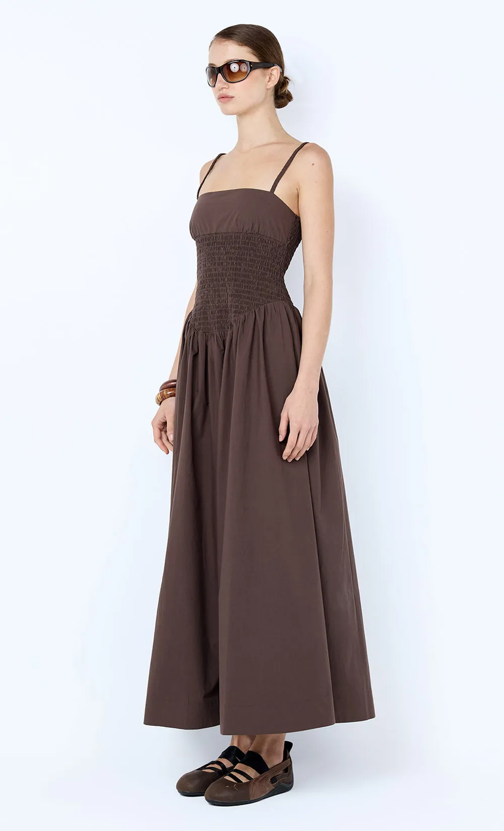 MARCELINE MAXI DRESS - DARK CHOCOLATE sold by bec + bridge product image thumbnail 2