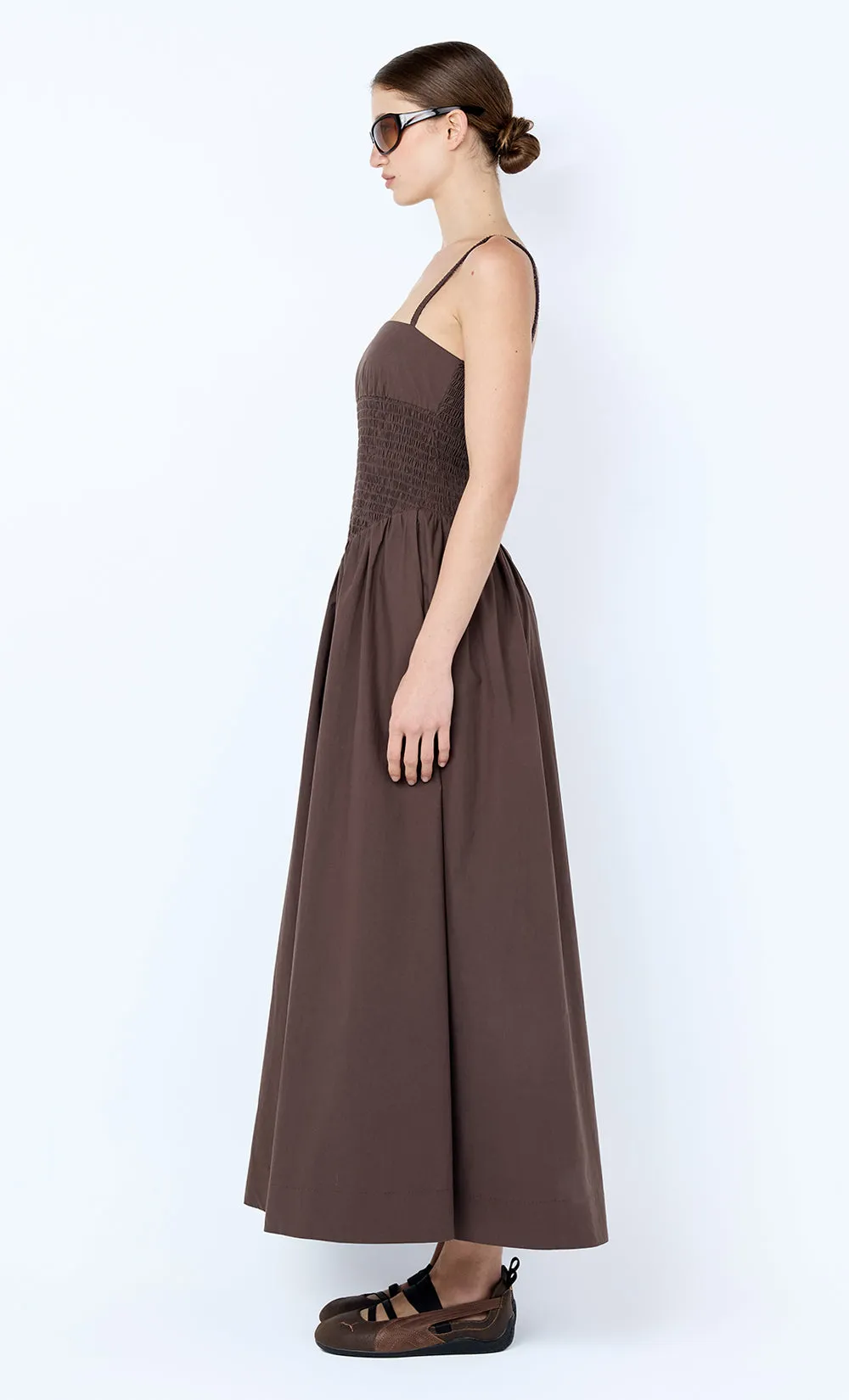 MARCELINE MAXI DRESS - DARK CHOCOLATE sold by bec + bridge product image thumbnail 3