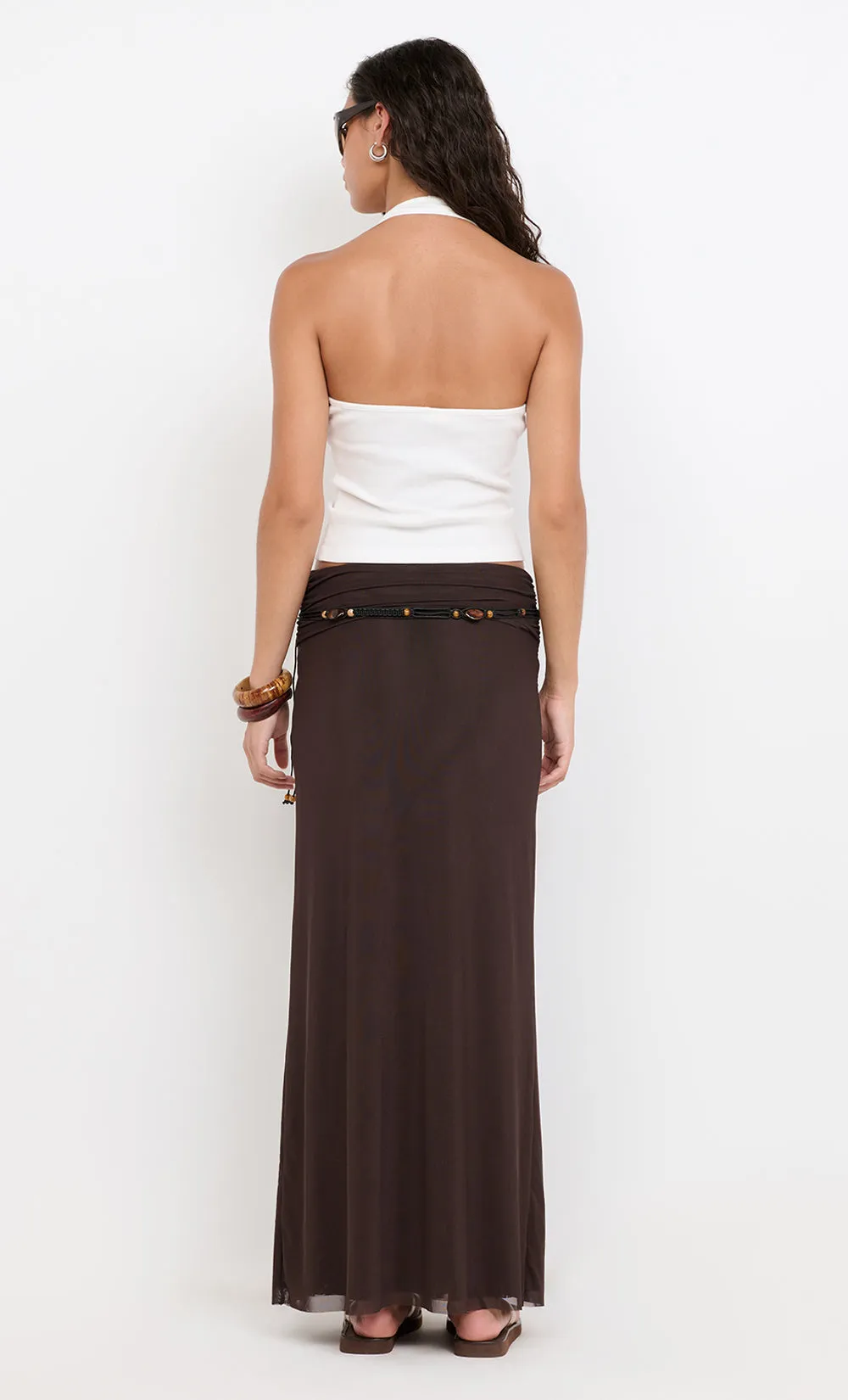 EVA MAXI SKIRT - DARK CHOCOLATE sold by bec + bridge product image thumbnail 4