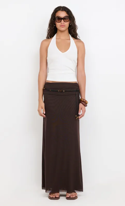 EVA MAXI SKIRT - DARK CHOCOLATE sold by bec + bridge