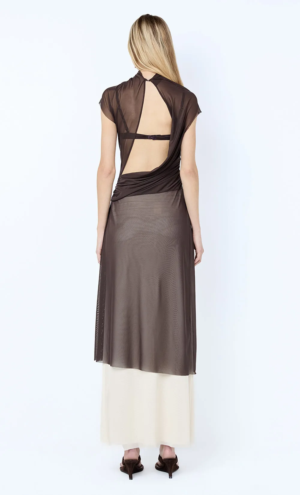 EVA SPLIT TUNIC TOP - DARK CHOCOLATE sold by bec + bridge product image thumbnail 3