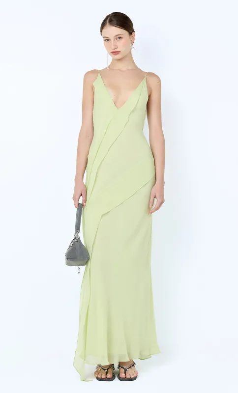 SABRINA ASYM MAXI DRESS - WASABI sold by bec + bridge