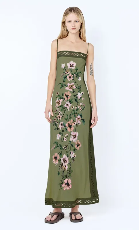 CAMELIA MAXI DRESS - OLIVE GARDENIA FLORAL sold by bec + bridge