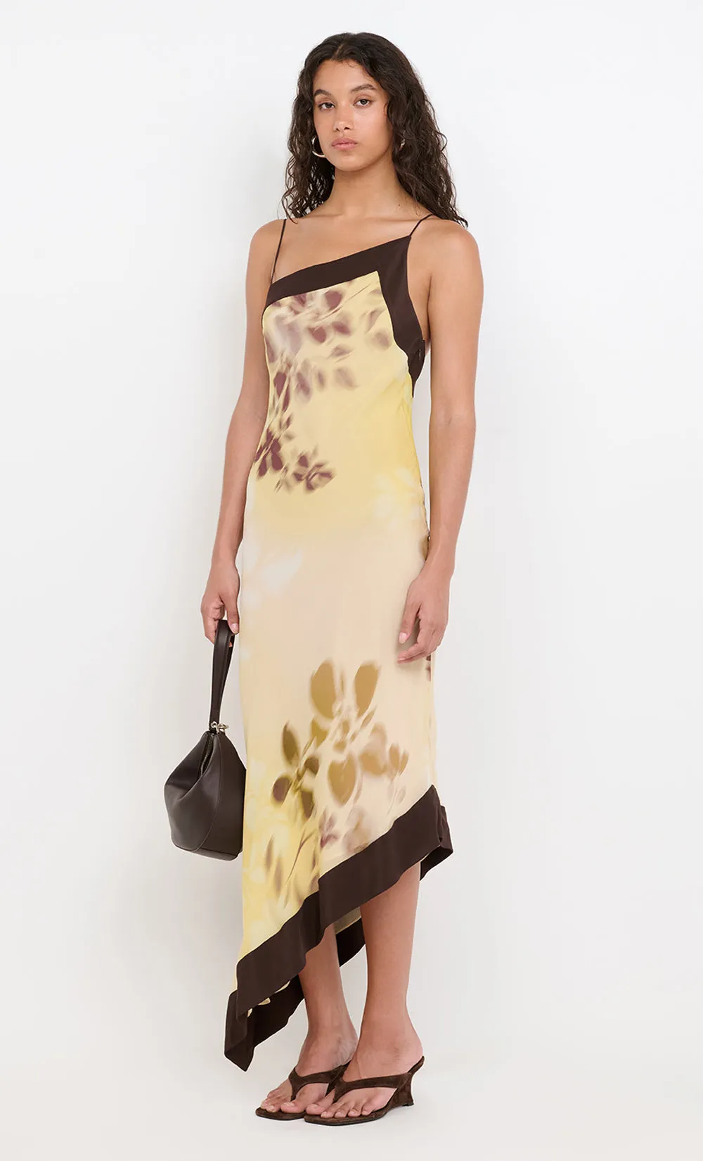 BLAISE ASYM MIDI DRESS - PALMERA FLORAL sold by bec + bridge product image thumbnail 2