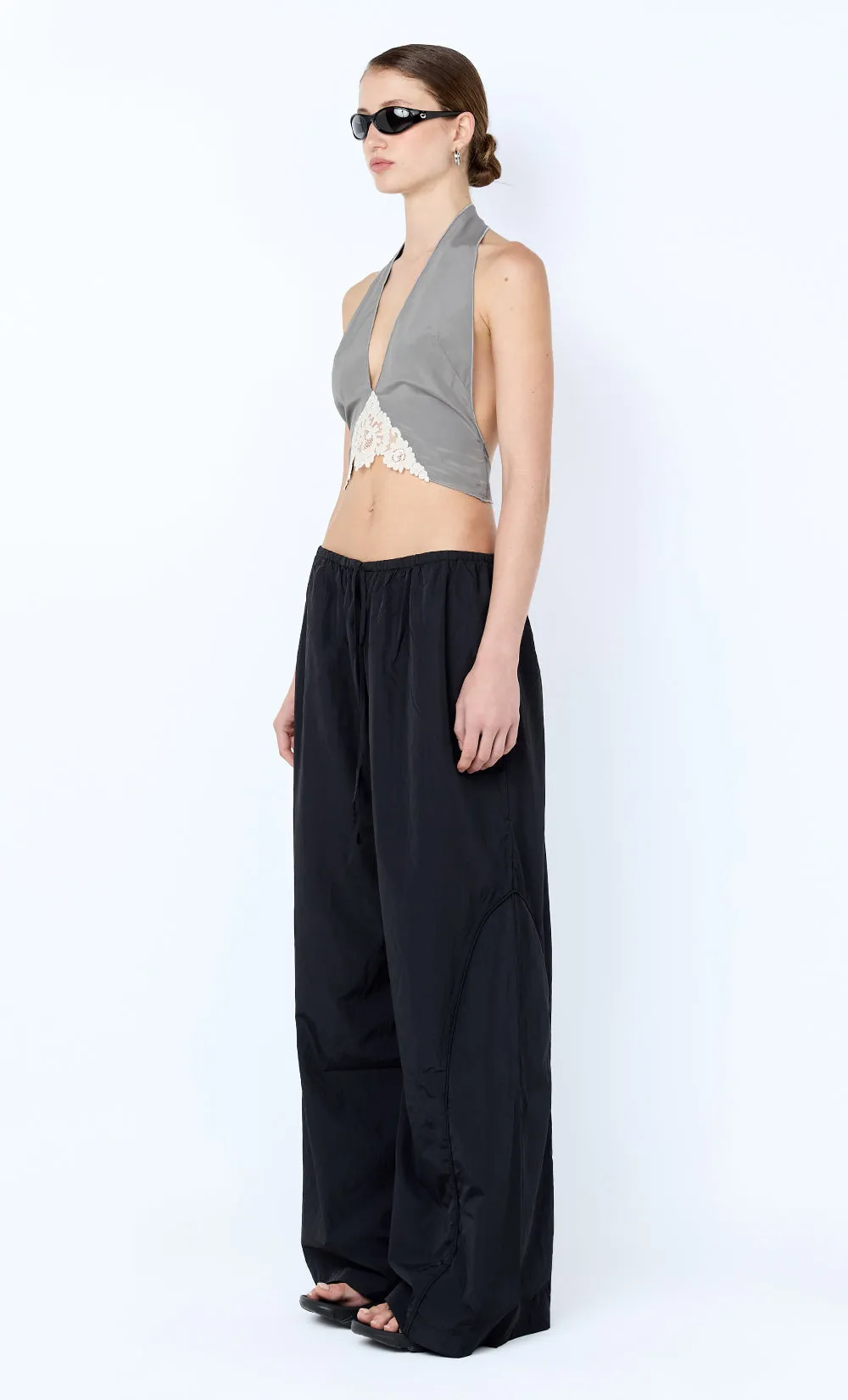 CHATEAU HALTER TOP - SLATE GREY/IVORY sold by bec + bridge product image thumbnail 4
