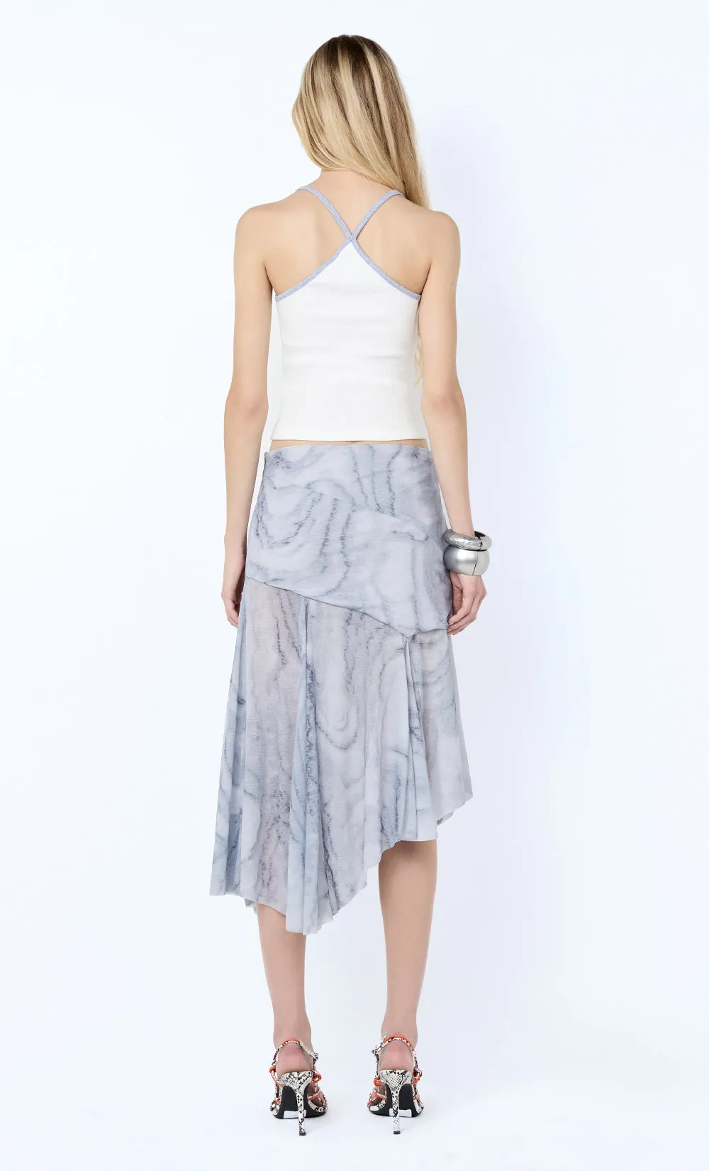 ETIENNE ASYM MIDI SKIRT - WOODGRAIN sold by bec + bridge product image thumbnail 5