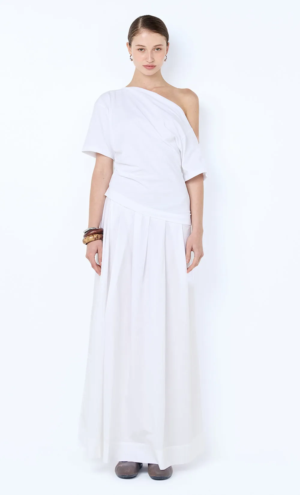 CHANTAL OFFSHOULDER MAXI DRESS - WHITE sold by bec + bridge