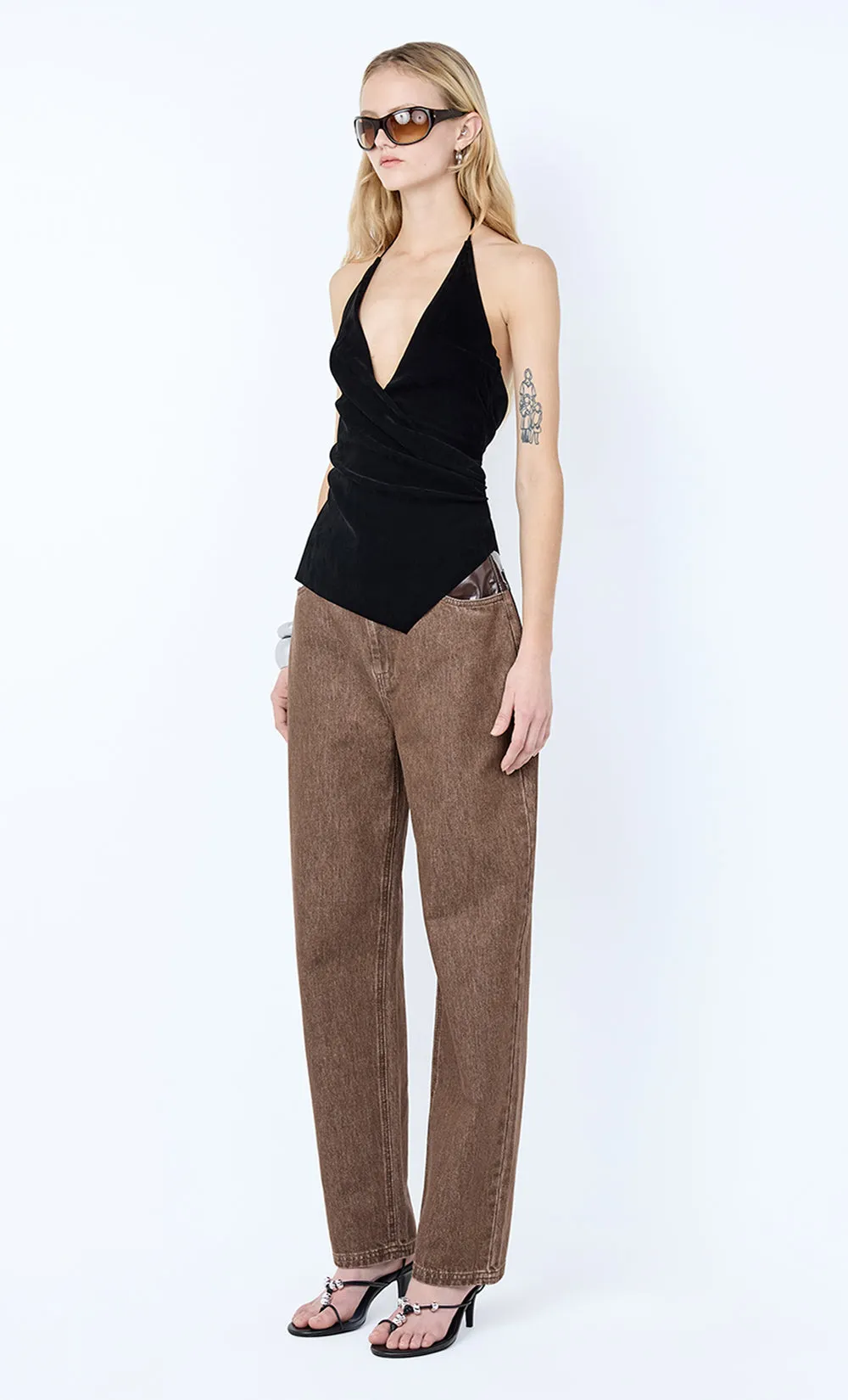 KINLEY CONTRAST JEAN - CHOCOLATE sold by bec + bridge product image thumbnail 2