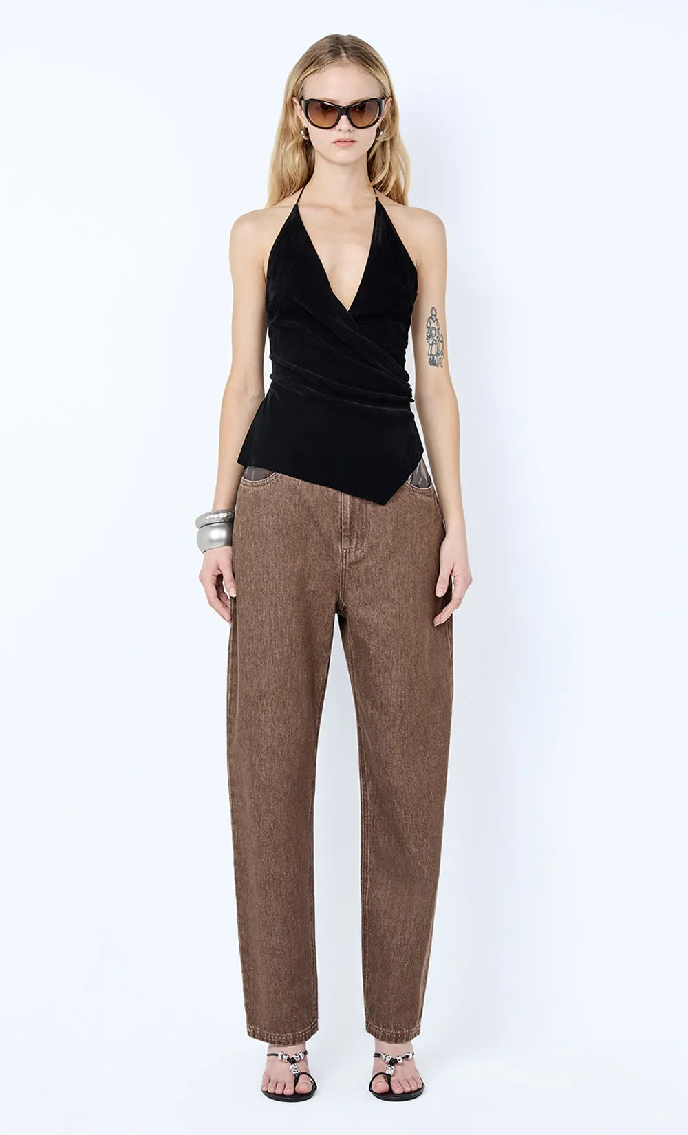 KINLEY CONTRAST JEAN - CHOCOLATE sold by bec + bridge