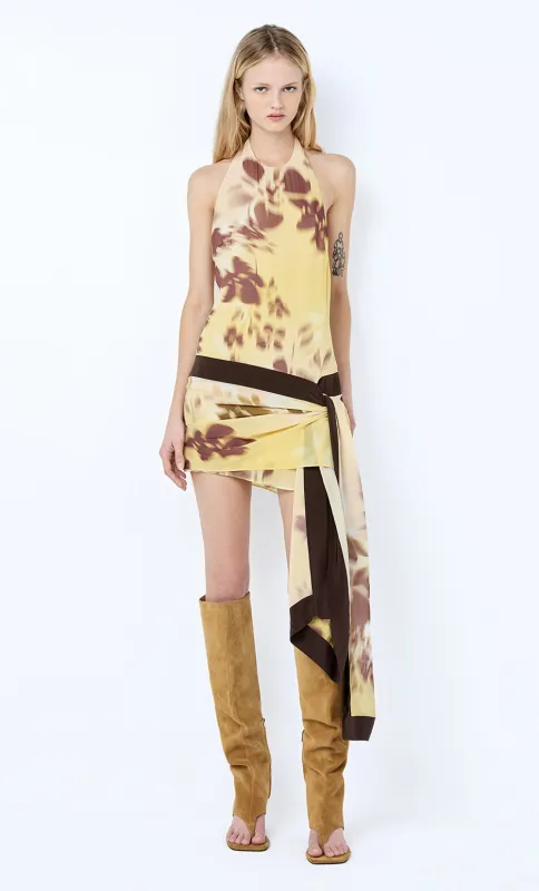 BLAISE HALTER MINI DRESS - PALMERA FLORAL made by bec + bridge