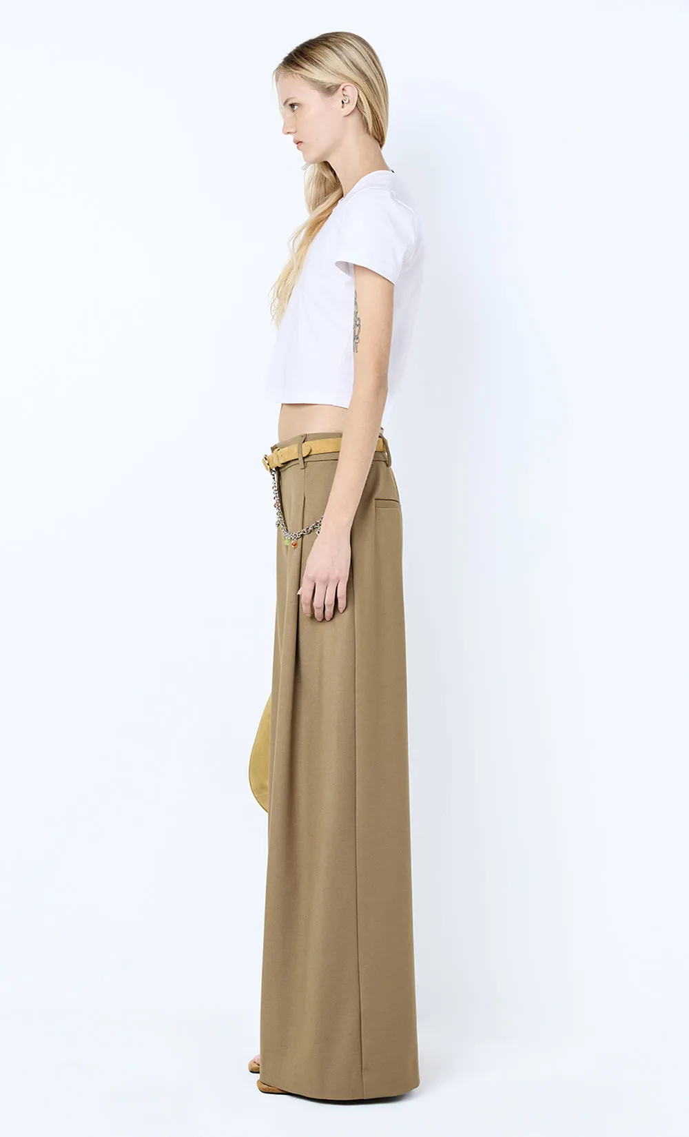 FAYE WIDE LEG PANT - OLIVE sold by bec + bridge product image thumbnail 3