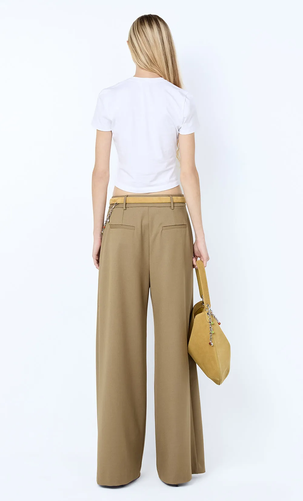 FAYE WIDE LEG PANT - OLIVE sold by bec + bridge product image thumbnail 4