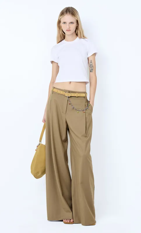FAYE WIDE LEG PANT - OLIVE made by bec + bridge