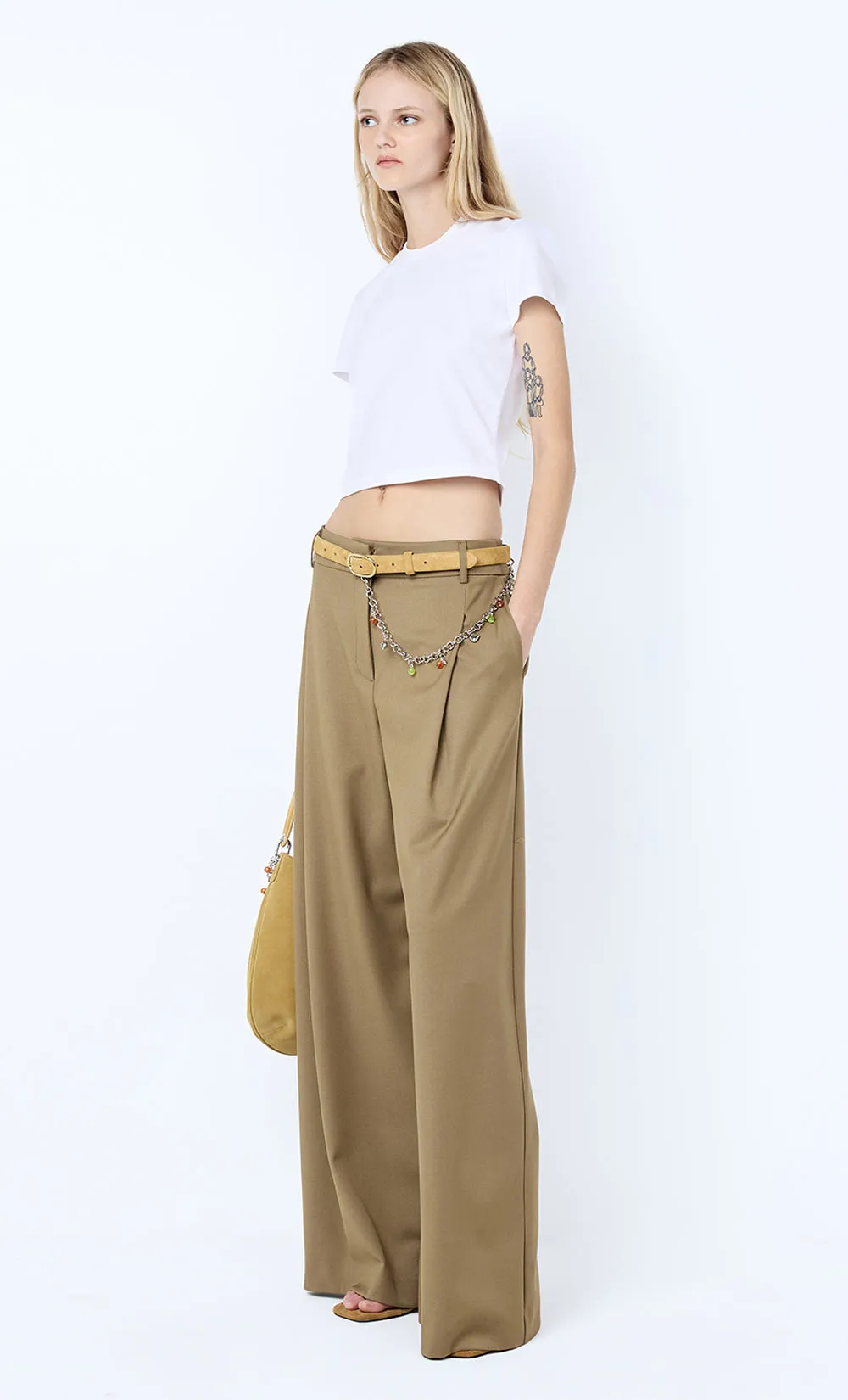 FAYE WIDE LEG PANT - OLIVE sold by bec + bridge product image thumbnail 2