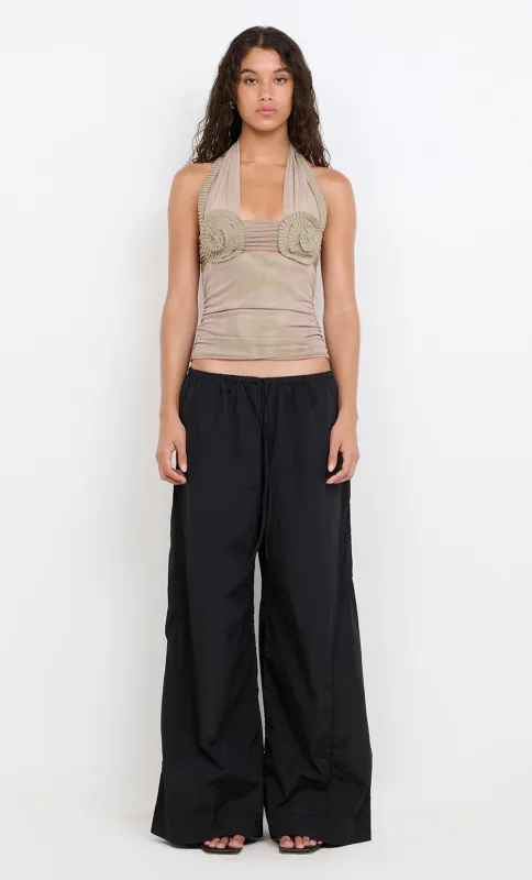 DANTE SPIRAL HALTER TOP - TAUPEE made by bec + bridge