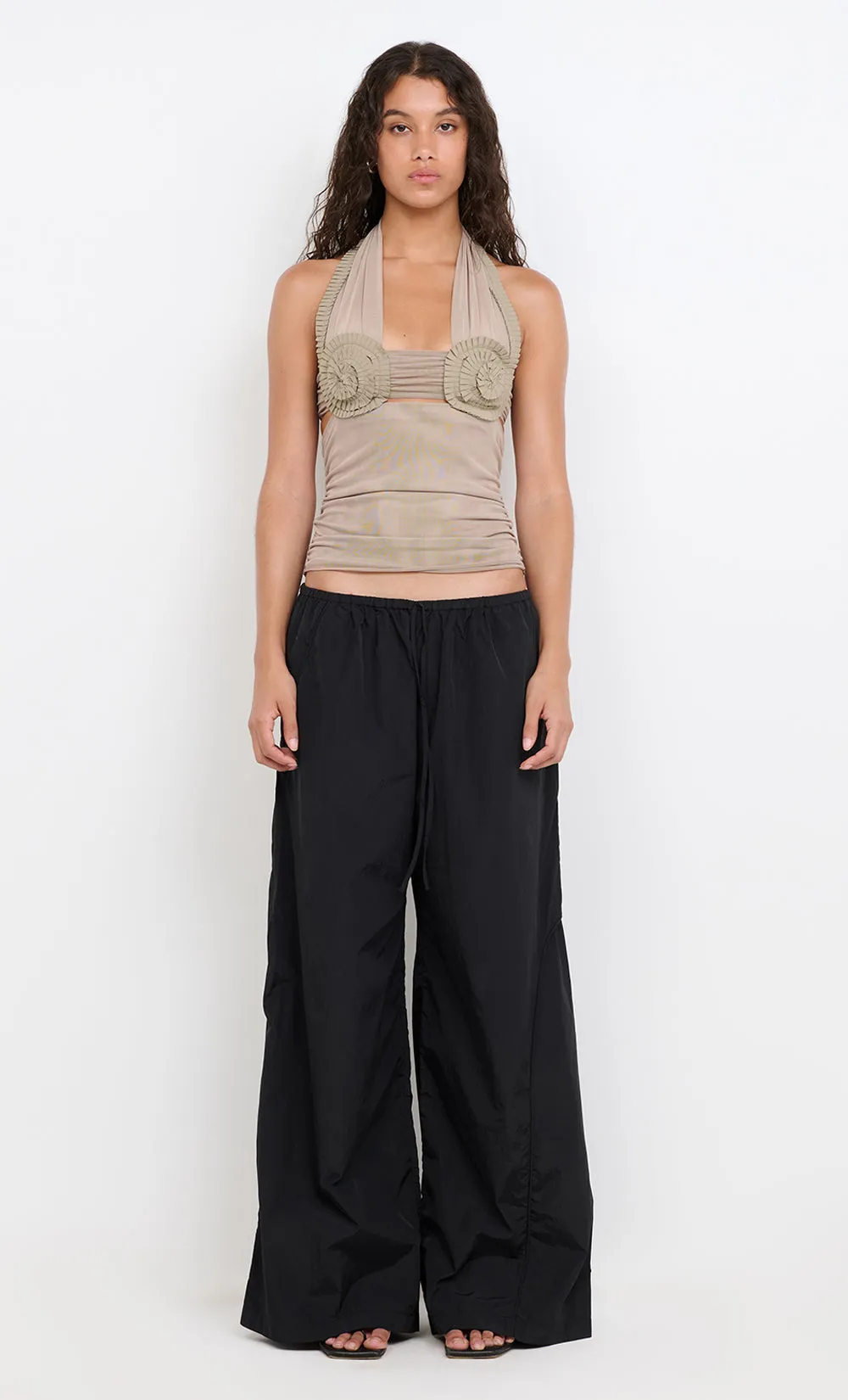 DANTE SPIRAL HALTER TOP - TAUPEE sold by bec + bridge