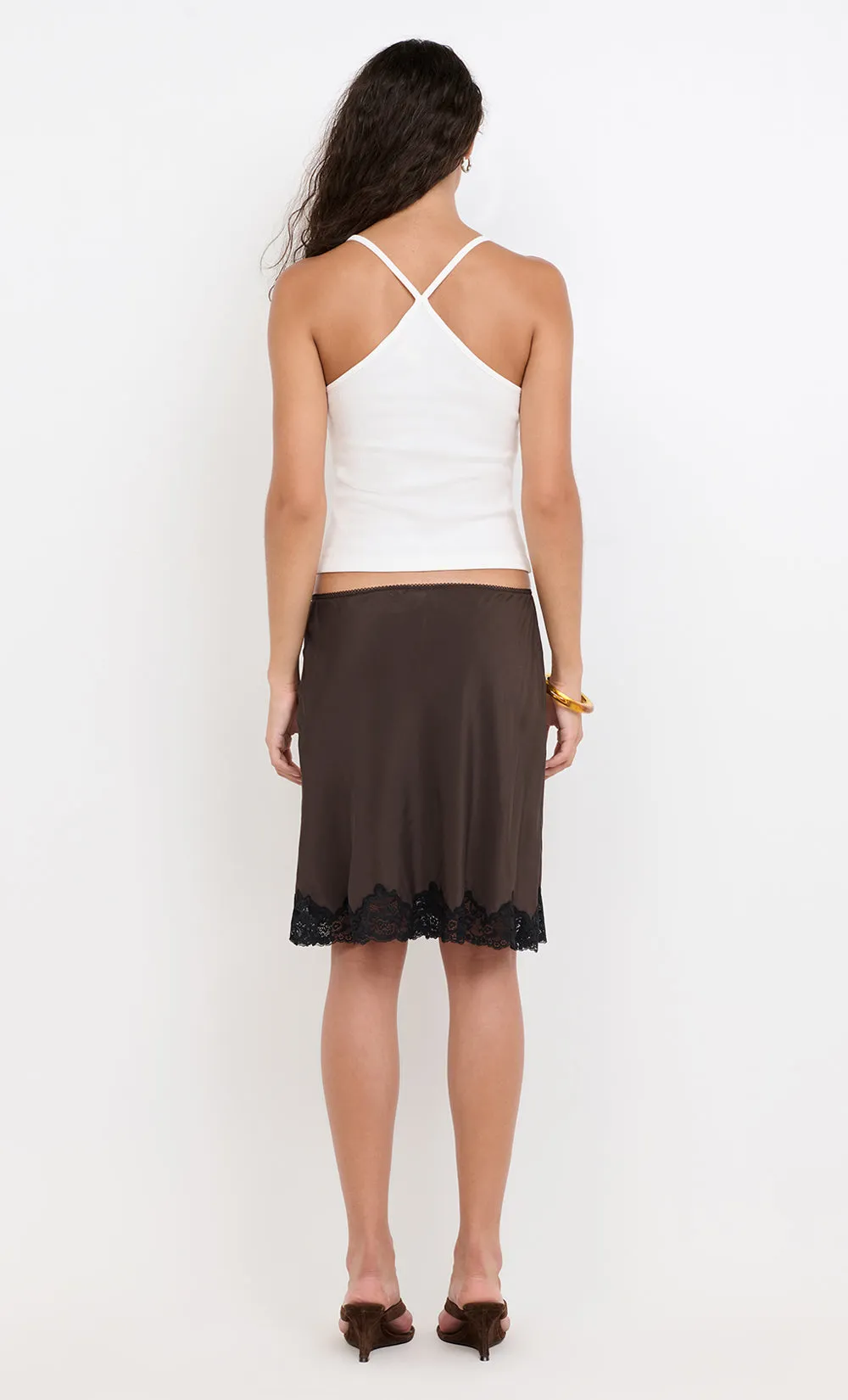 MAISON MIDI SKIRT - DARK CHOC/BLACK sold by bec + bridge product image thumbnail 4