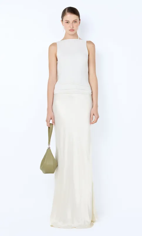 MIRABELLE COWL NECK MAXI DRESS - SNOW made by bec + bridge