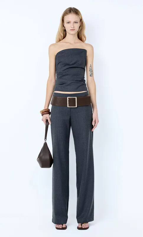 ELLIS STRAIGHT LEG PANT - CHARCOAL made by bec + bridge