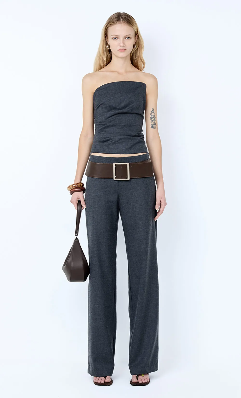ELLIS STRAIGHT LEG PANT - CHARCOAL sold by bec + bridge