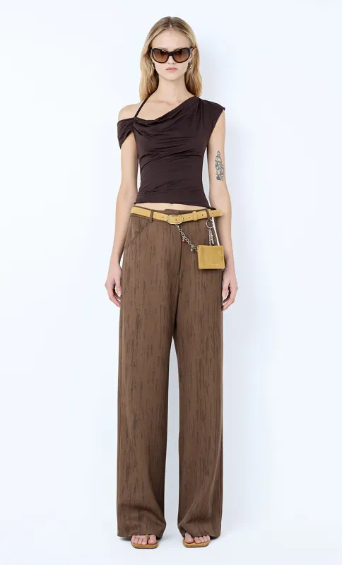 LAURENT PANT - WOODGRAIN CHOC made by bec + bridge