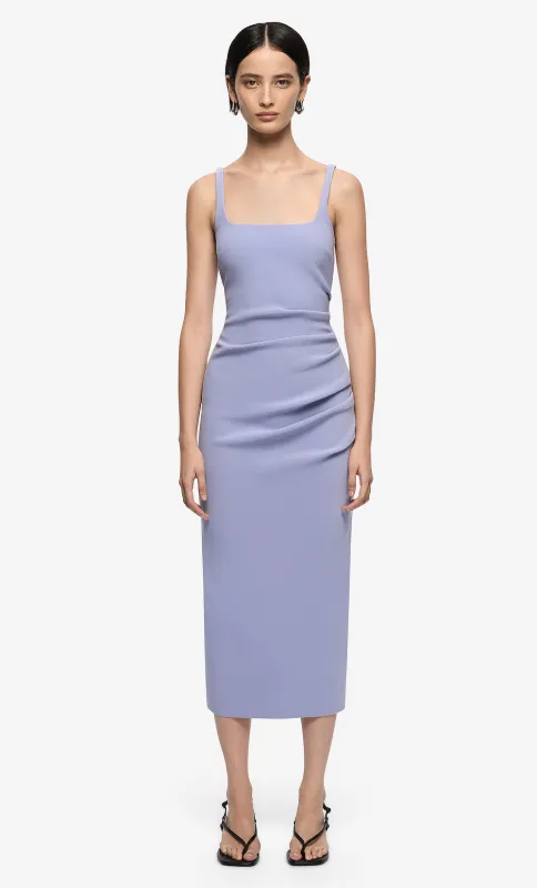 KARINA TUCK MIDI DRESS - PERIWINKLE made by bec + bridge