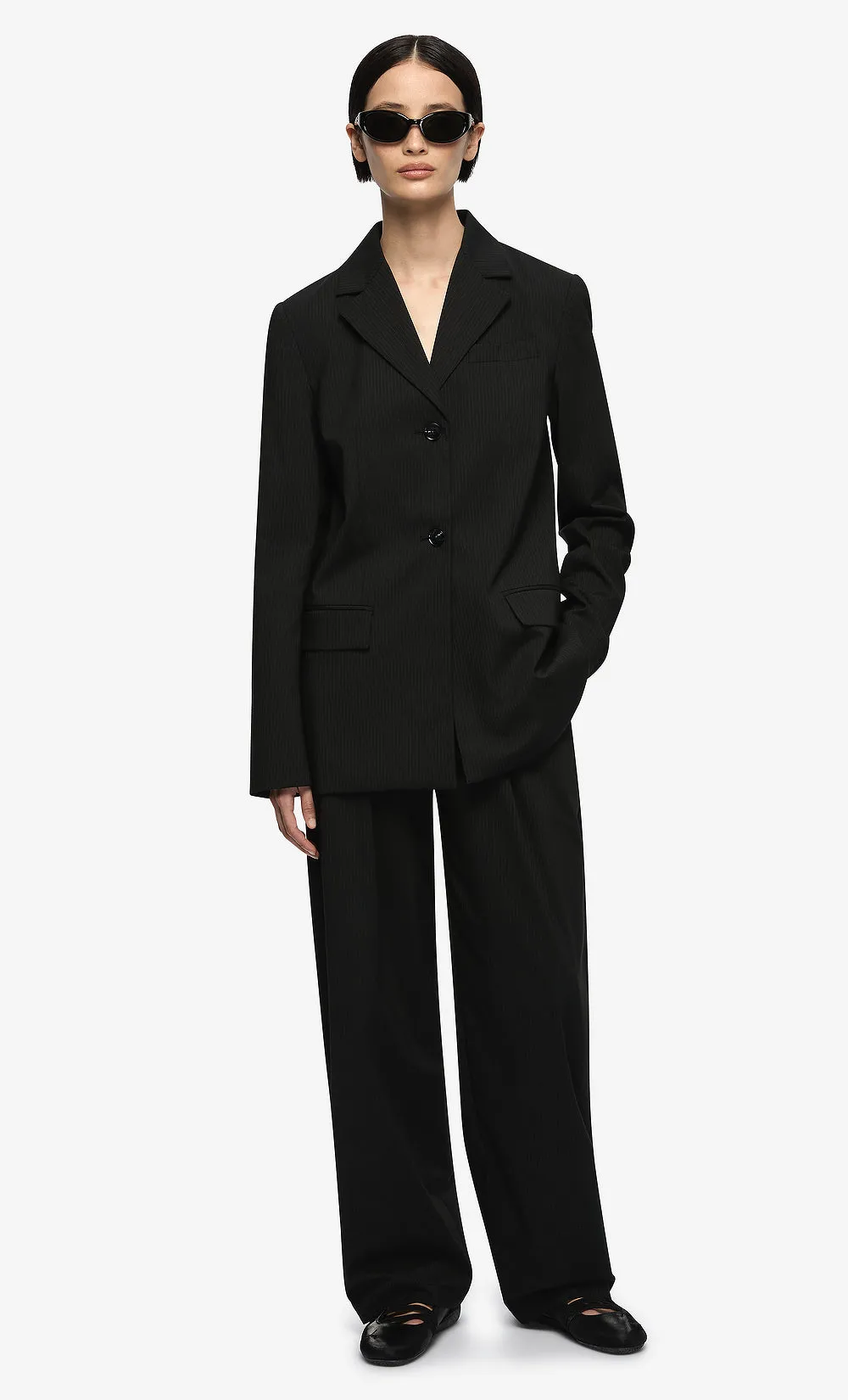 MARCELLI BLAZER - BLACK/WHITE PINSTRIPE sold by bec + bridge product image thumbnail 5