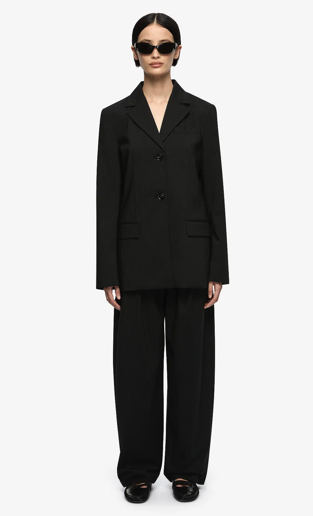 MARCELLI BLAZER - BLACK/WHITE PINSTRIPE sold by bec + bridge product image thumbnail 2