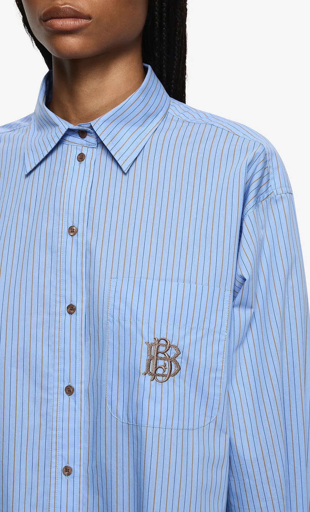 LINUS SHIRT - CHAMBRAY BLUE STRIPE sold by bec + bridge product image thumbnail 4