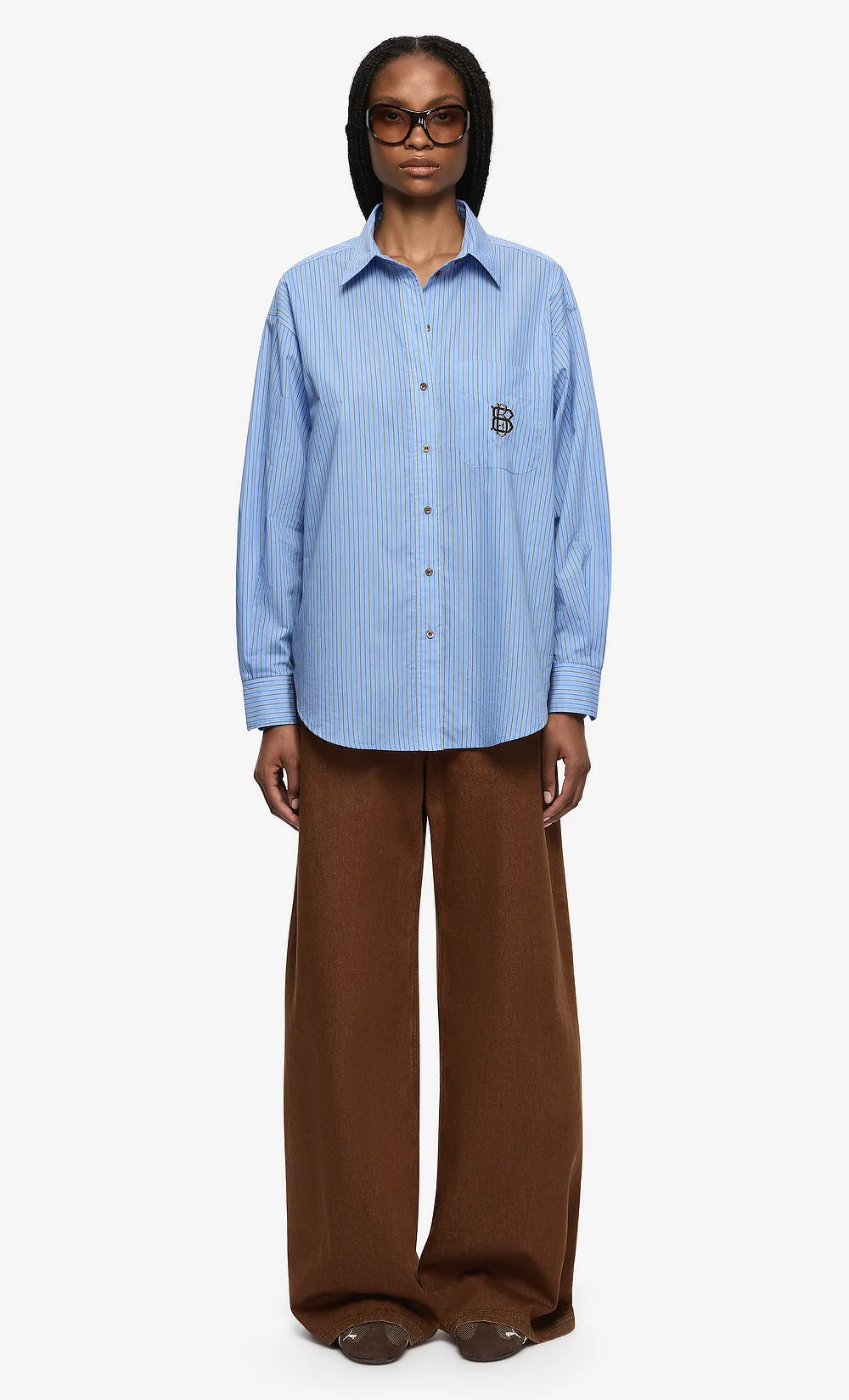 LINUS SHIRT - CHAMBRAY BLUE STRIPE sold by bec + bridge product image thumbnail 2