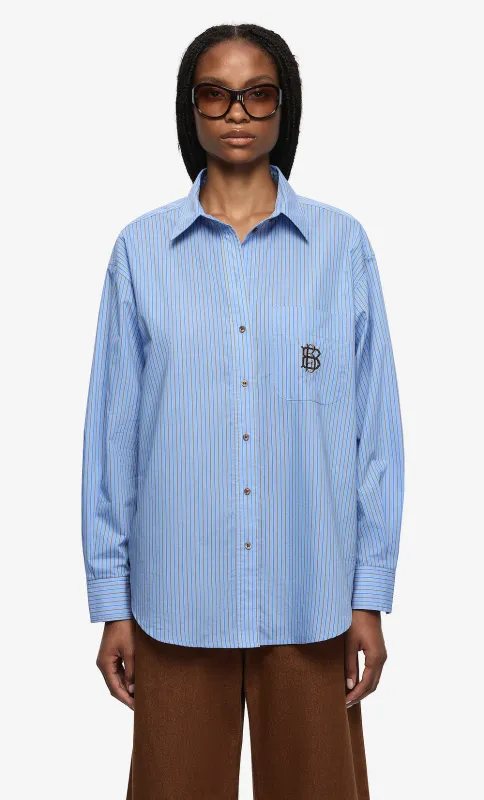 LINUS SHIRT - CHAMBRAY BLUE STRIPE made by bec + bridge