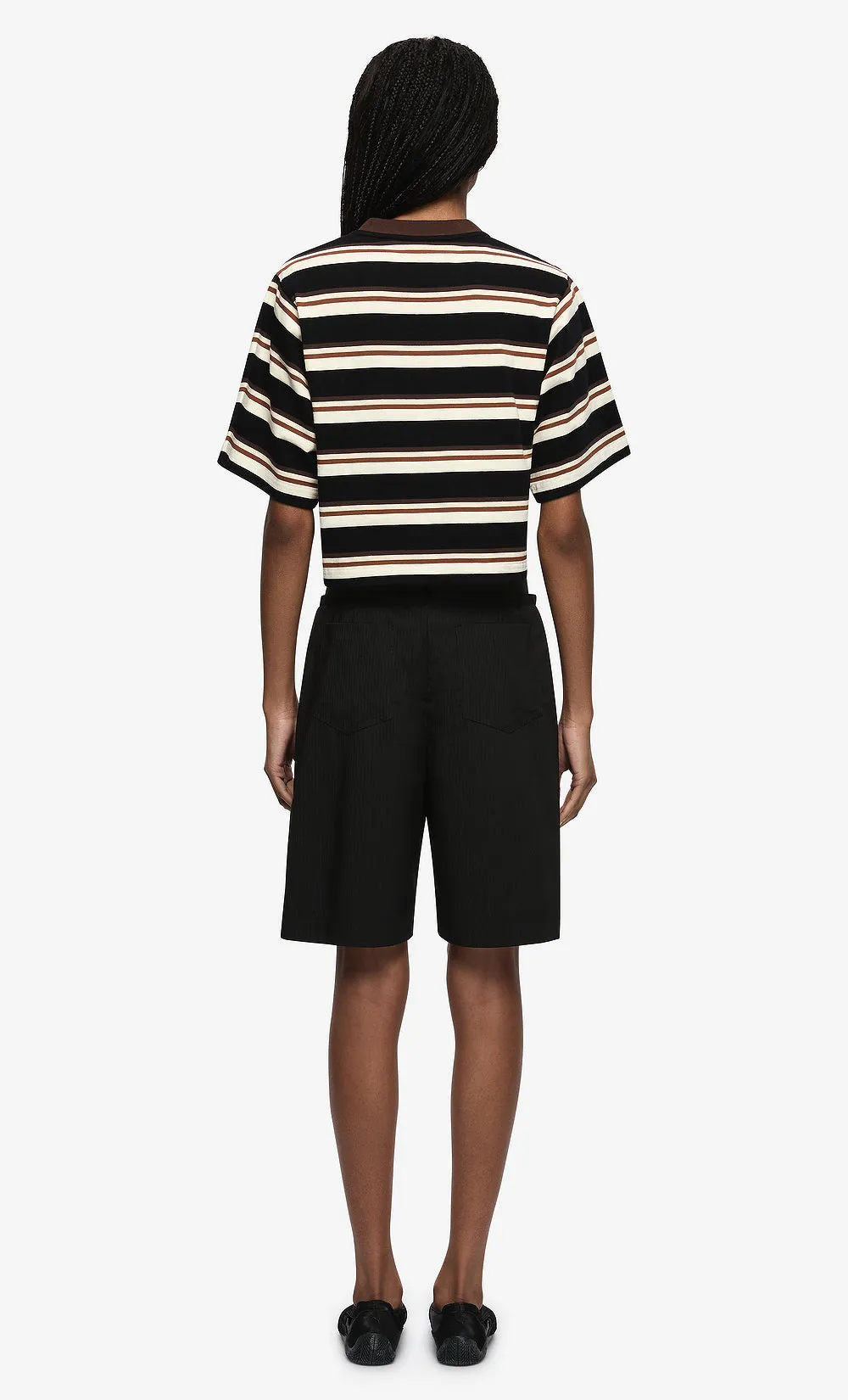 MARCELLI LONG SHORT - BLACK/WHITE STRIPE sold by bec + bridge product image thumbnail 4